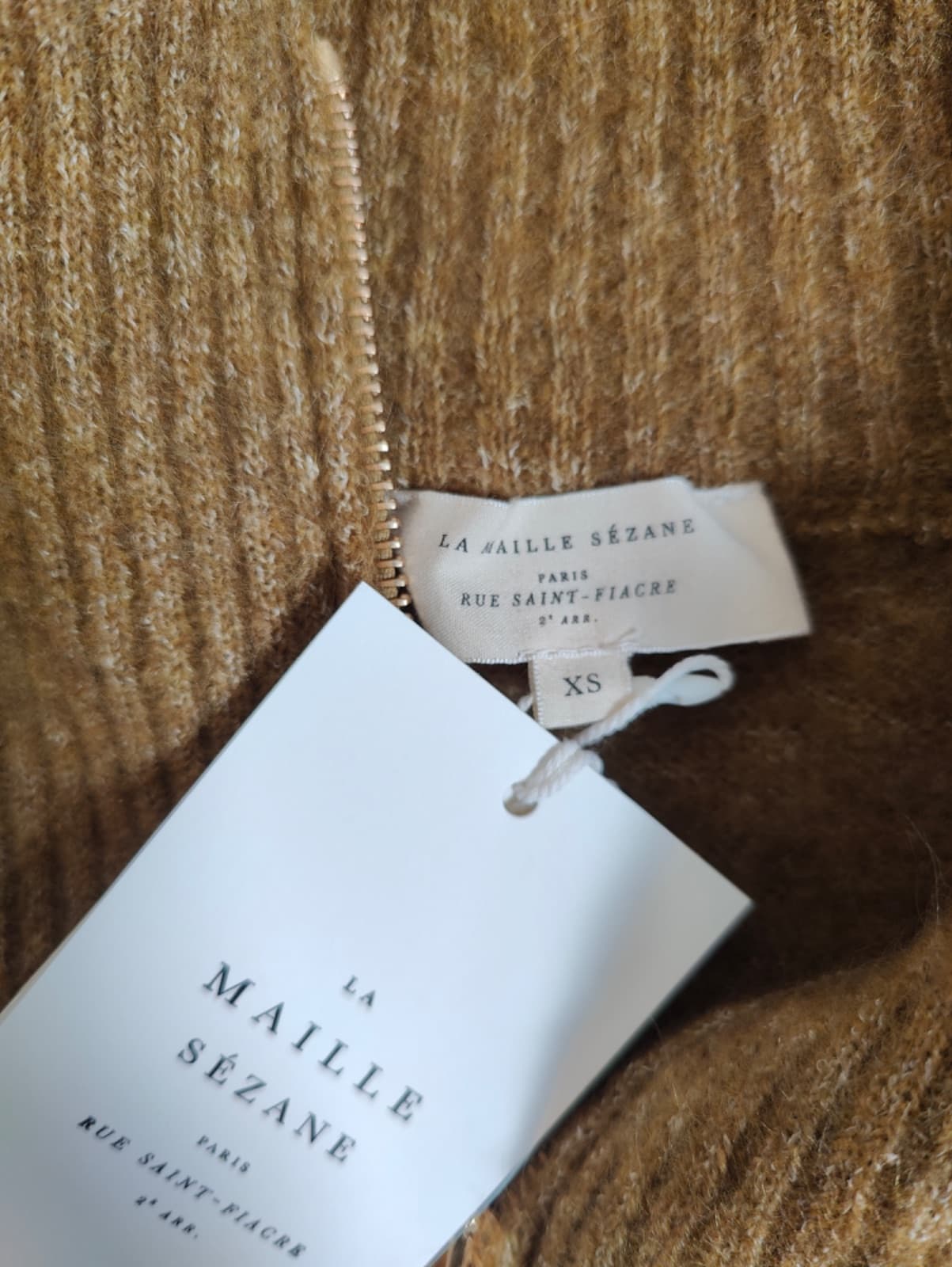 Pull Sézane camel à col camionneur – Taille XS — photo 4