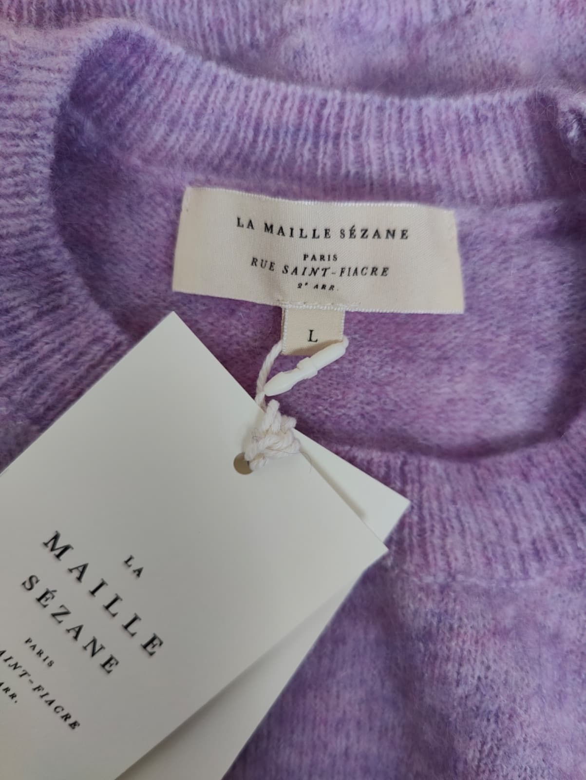Pull Sézane en mohair lilas chiné – Taille L — photo 5