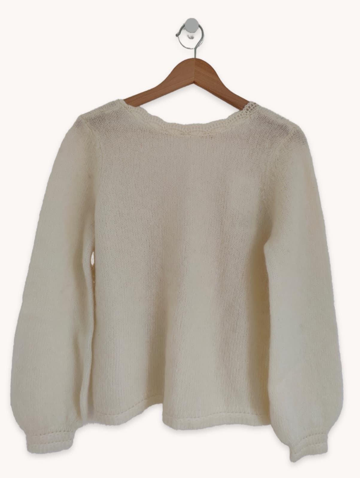 Gilet Sézane écru en maille duveteuse – Taille L — photo 1