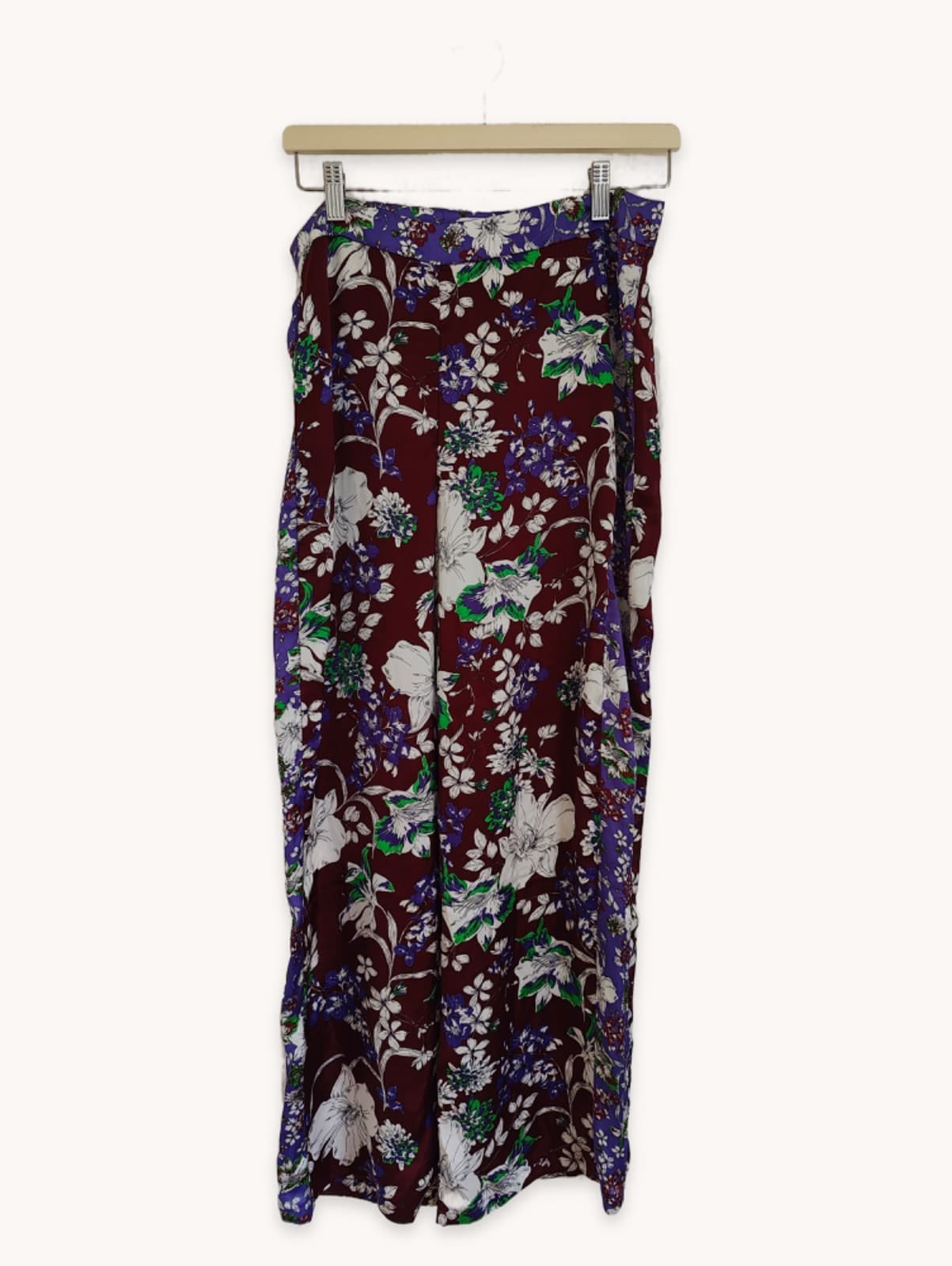 Vloeiende Mango damesbroek met bloemenprint – Maat L