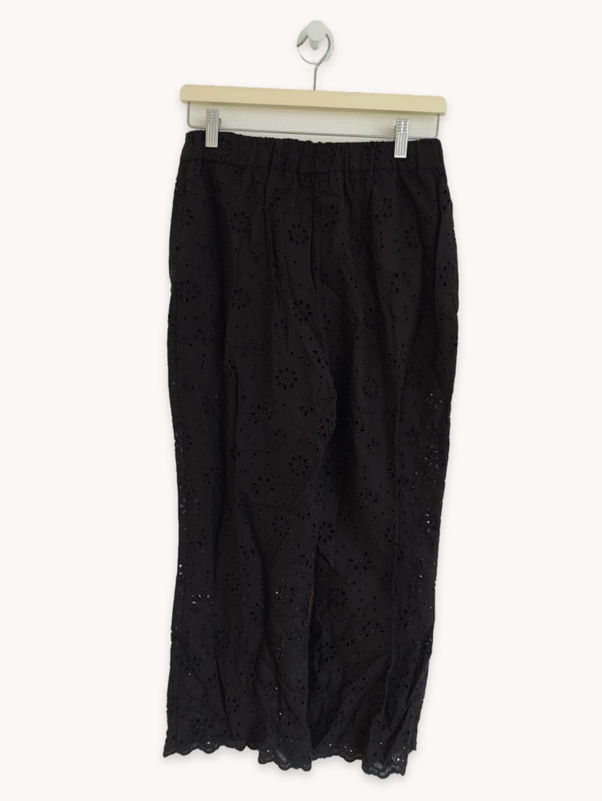 Pantalon Morgan en broderie anglaise noire – Taille 40 — photo 3