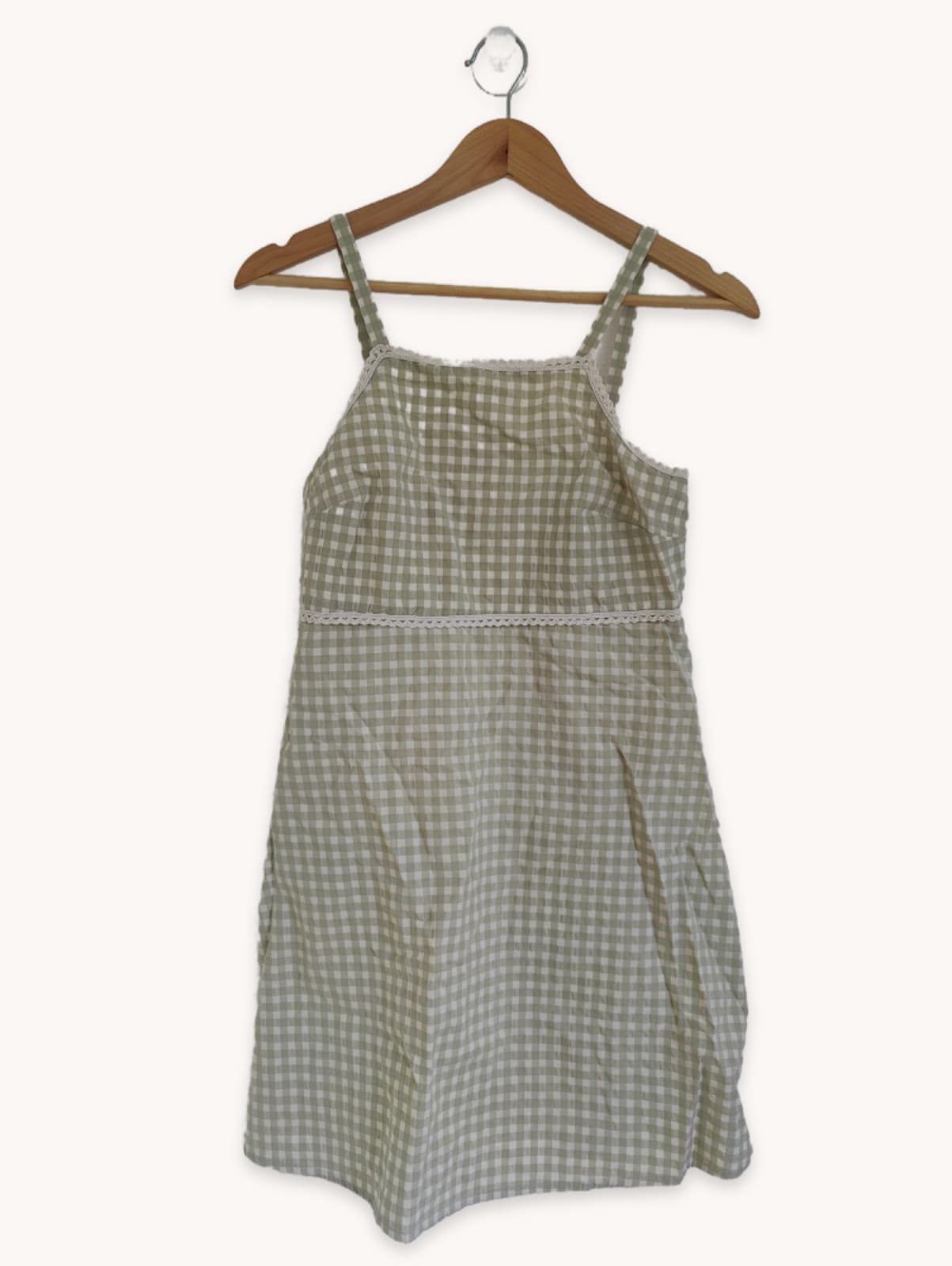 Robe Maggie Sweet à imprimé vichy vert sauge – Taille M — photo 1