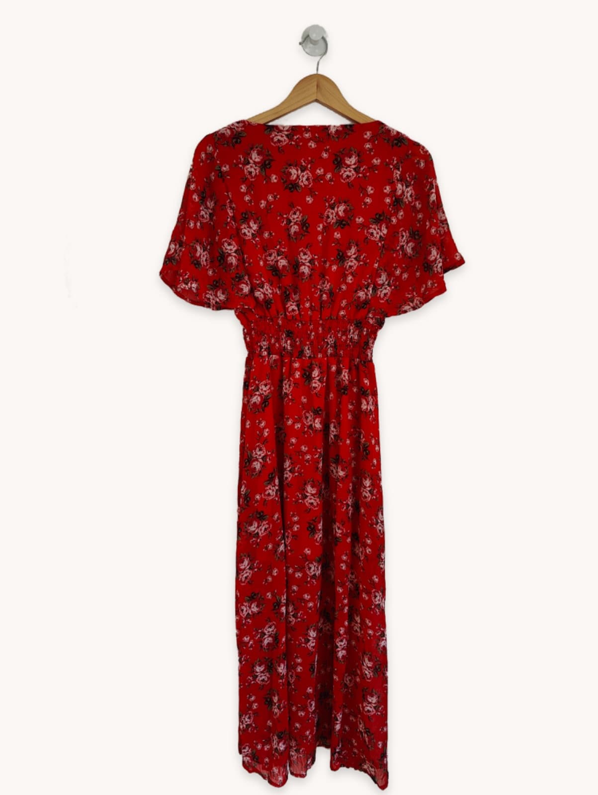 Robe longue Stradivarius à imprimé floral rouge – Taille M — photo 5