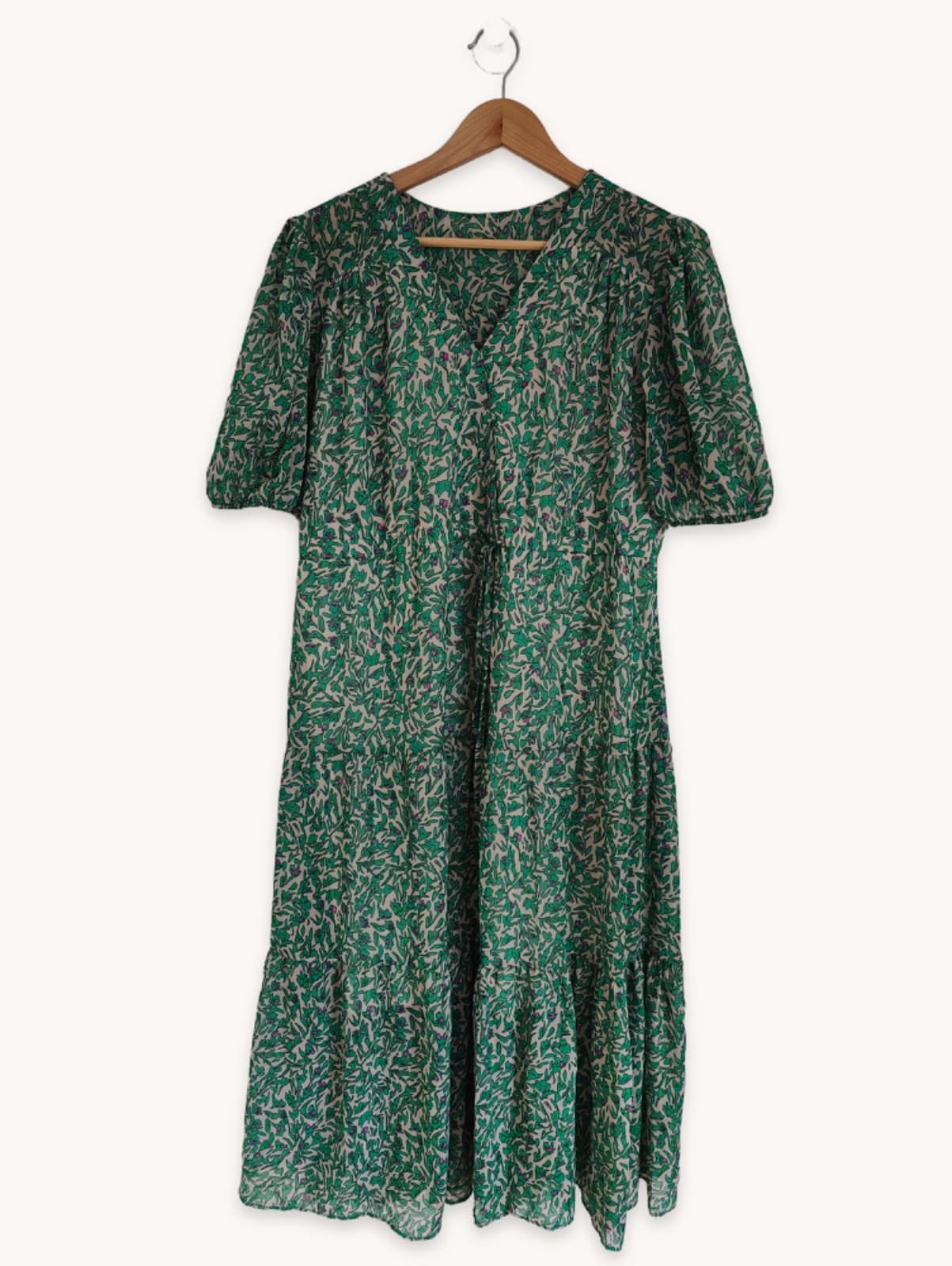 Robe imprimée verte à manches courtes – Taille unique — photo 1
