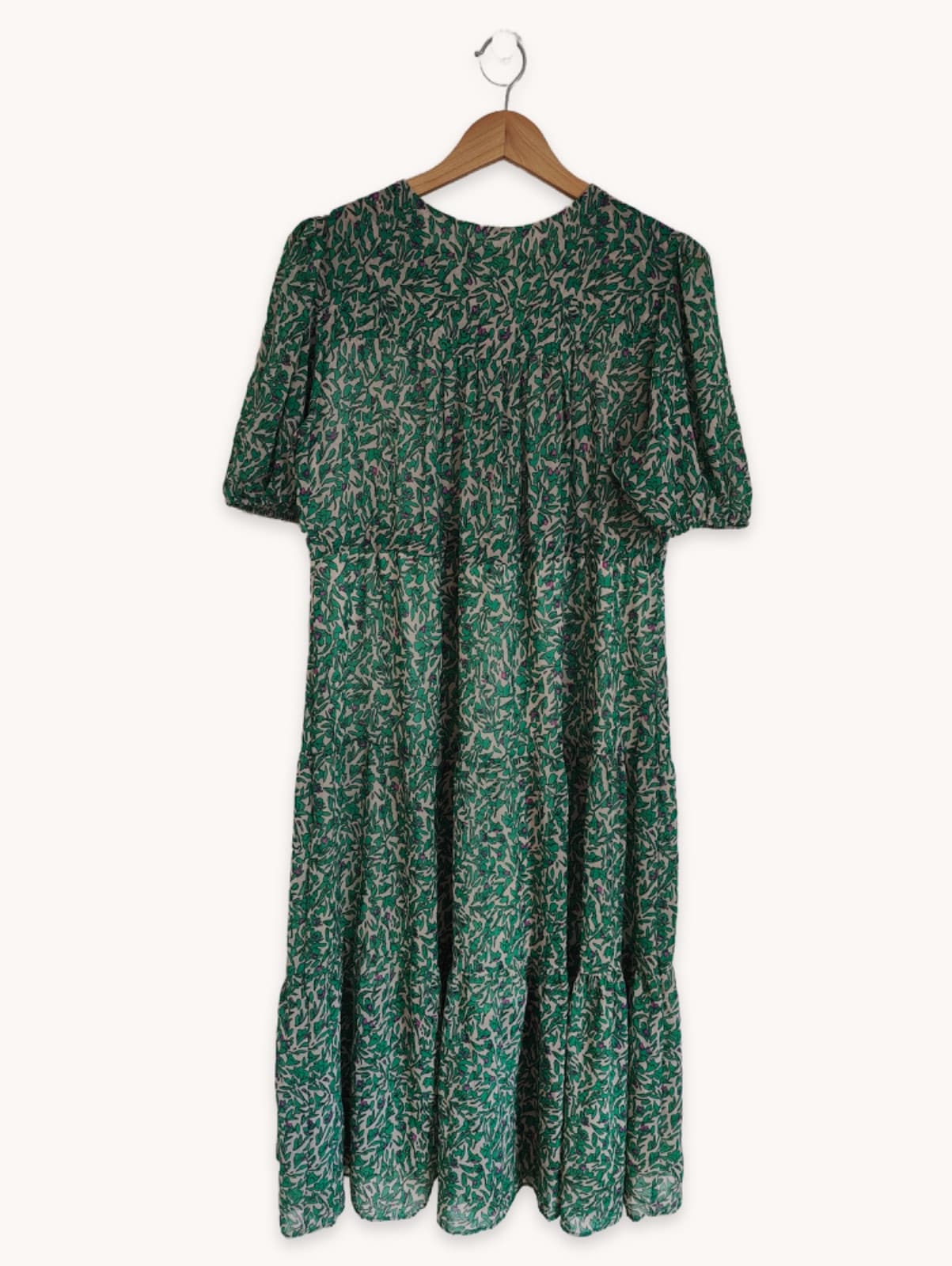 Robe imprimée verte à manches courtes – Taille unique — photo 5