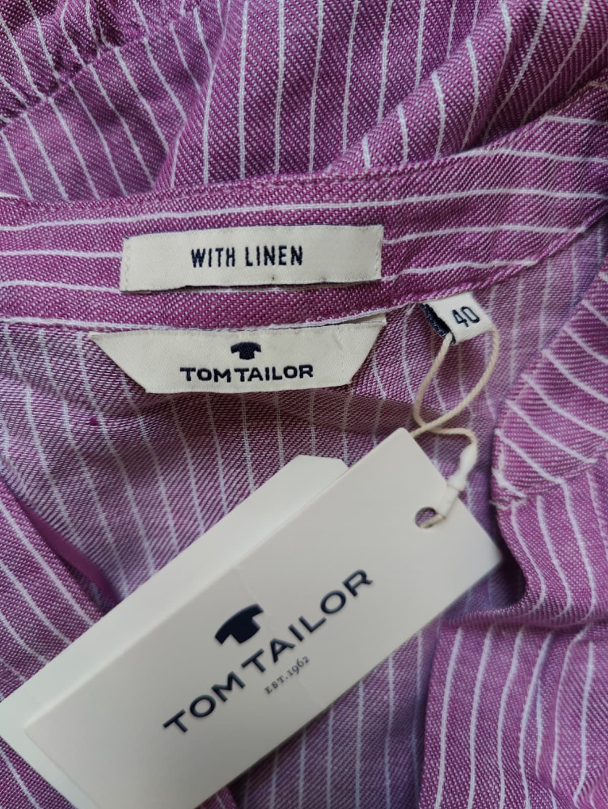 Robe Tom Tailor à fines rayures violettes – Taille 40 — photo 5