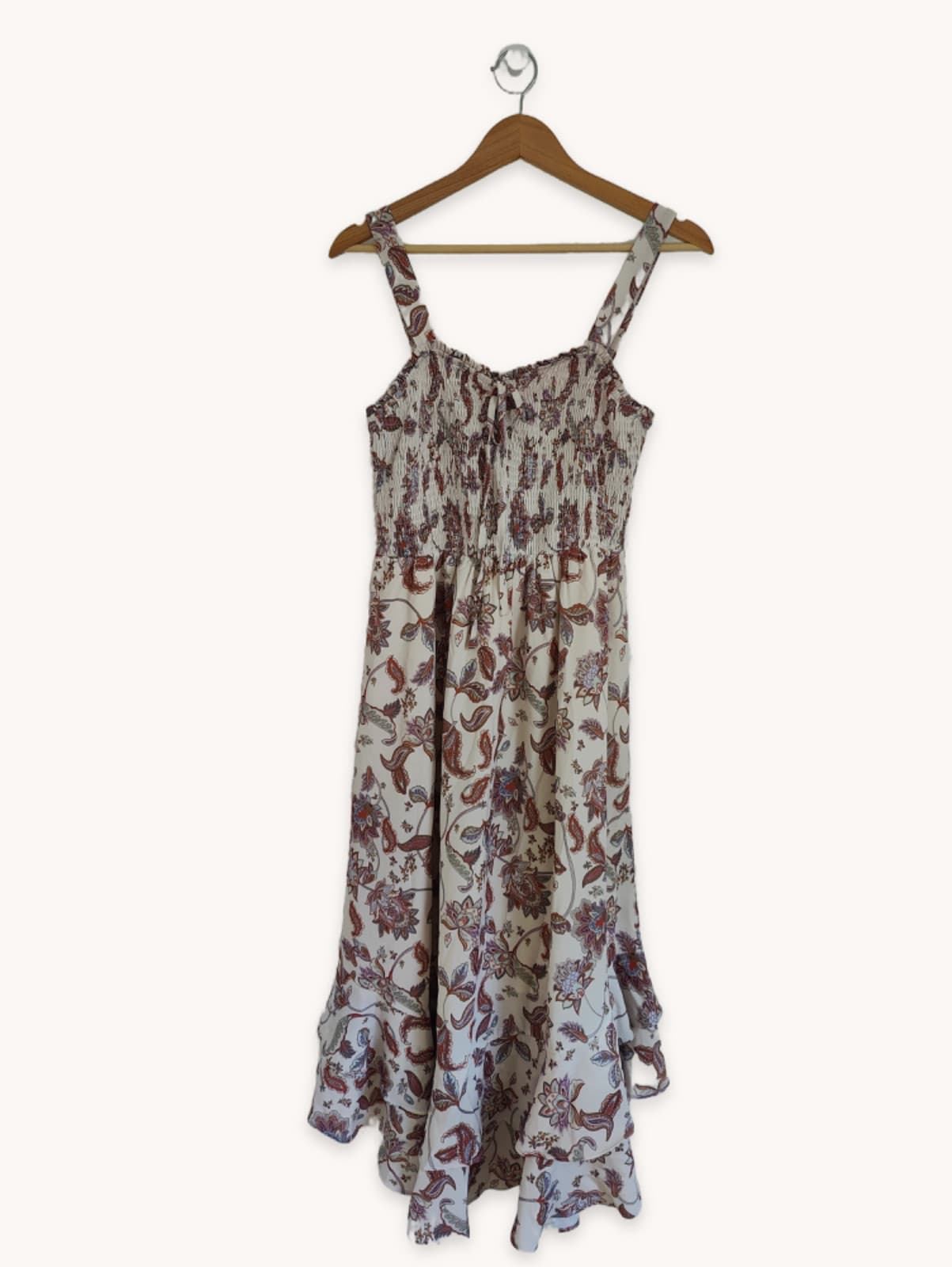 Grace Karin jurk met ecru bloemenprint – Maat M