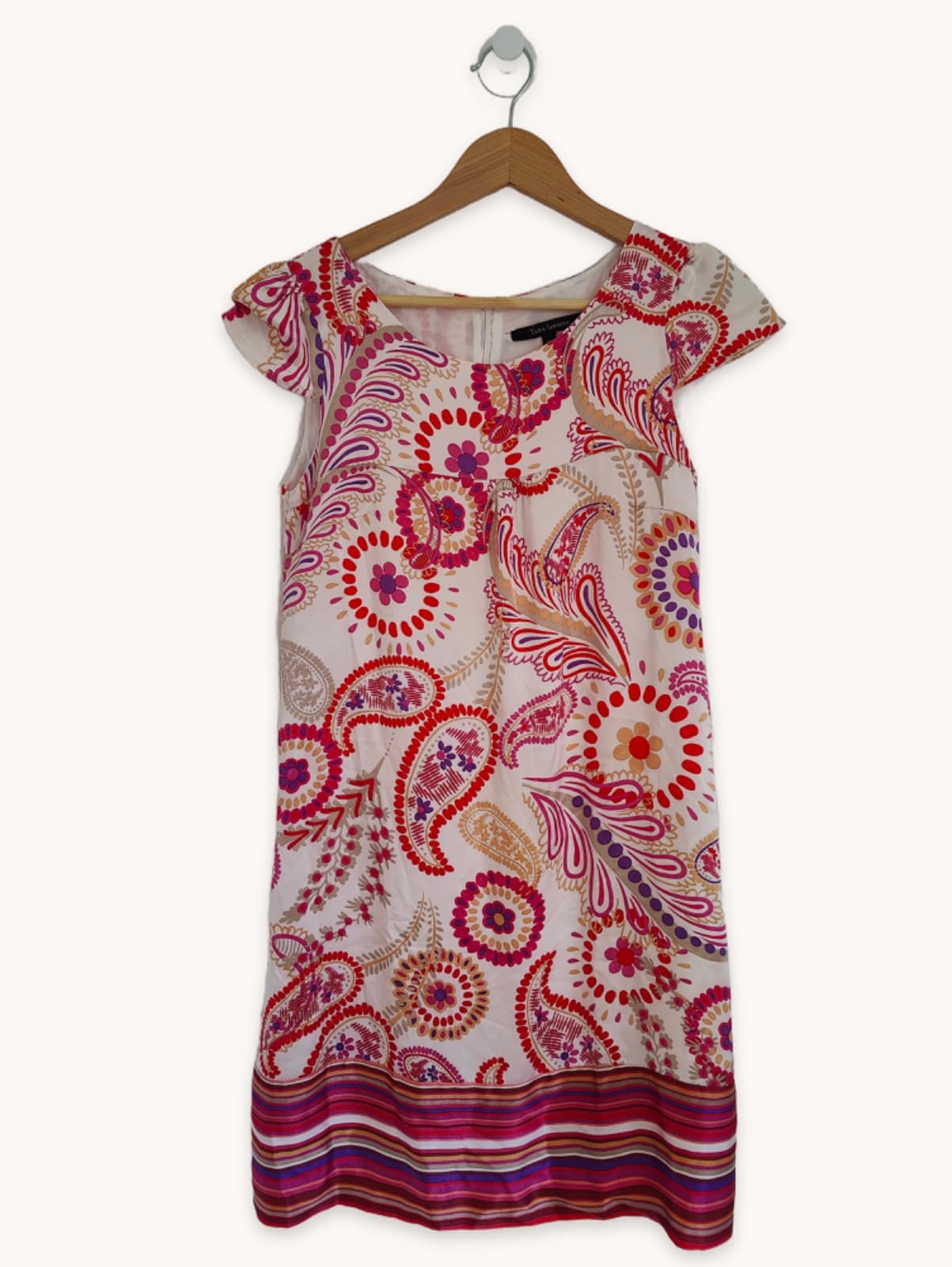 Tara Jarmon jurk met multicolore paisleyprint – Maat 36