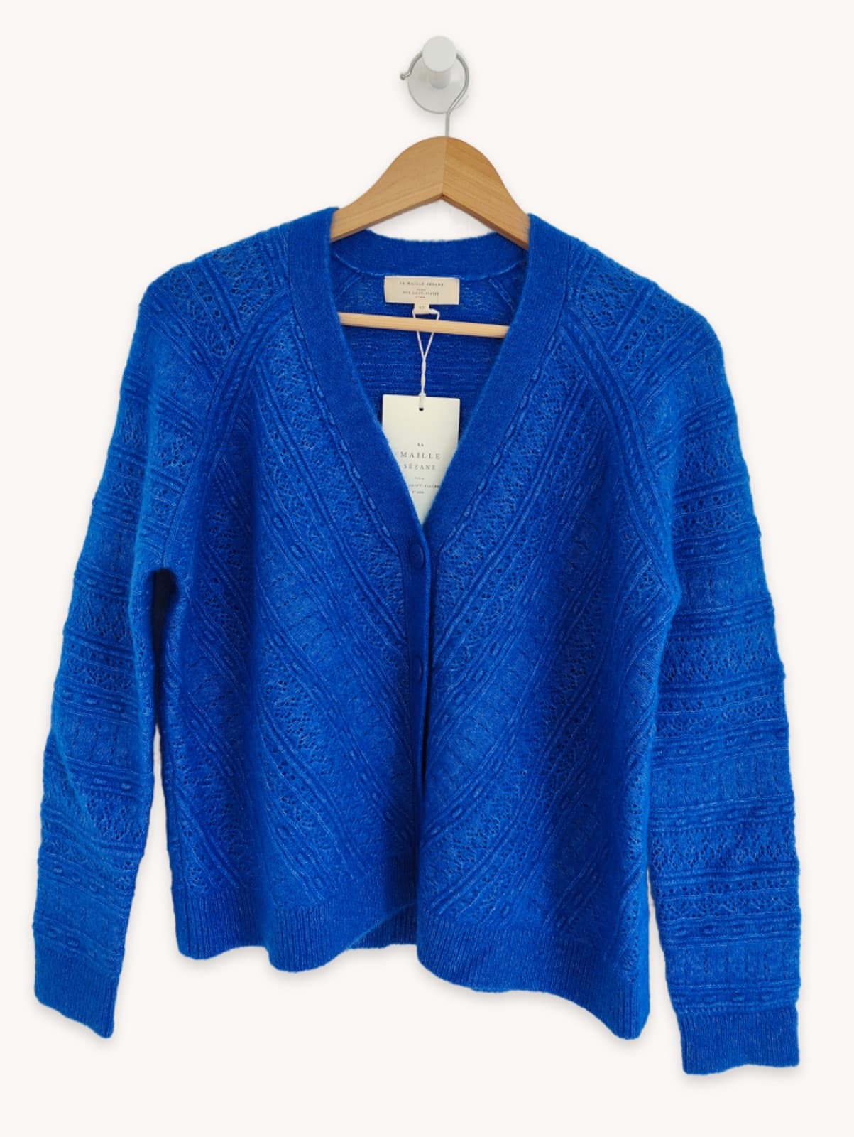 Gilet Sézane en mohair bleu roi – Taille XS — photo 1