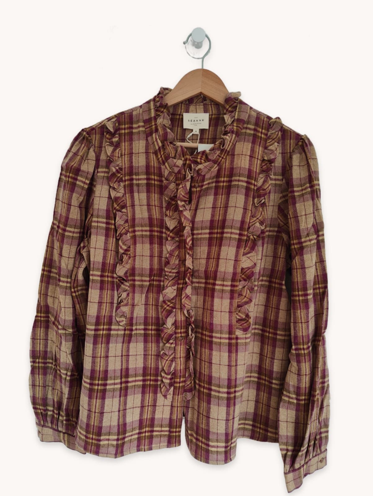 Sézane shirt in tartan check – Size 46