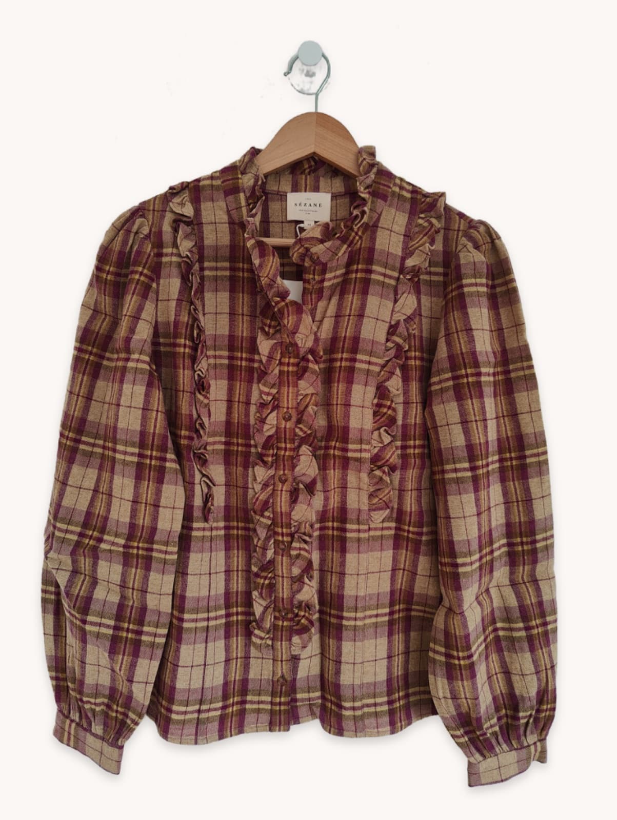 Sézane shirt in tartan check – Size 40