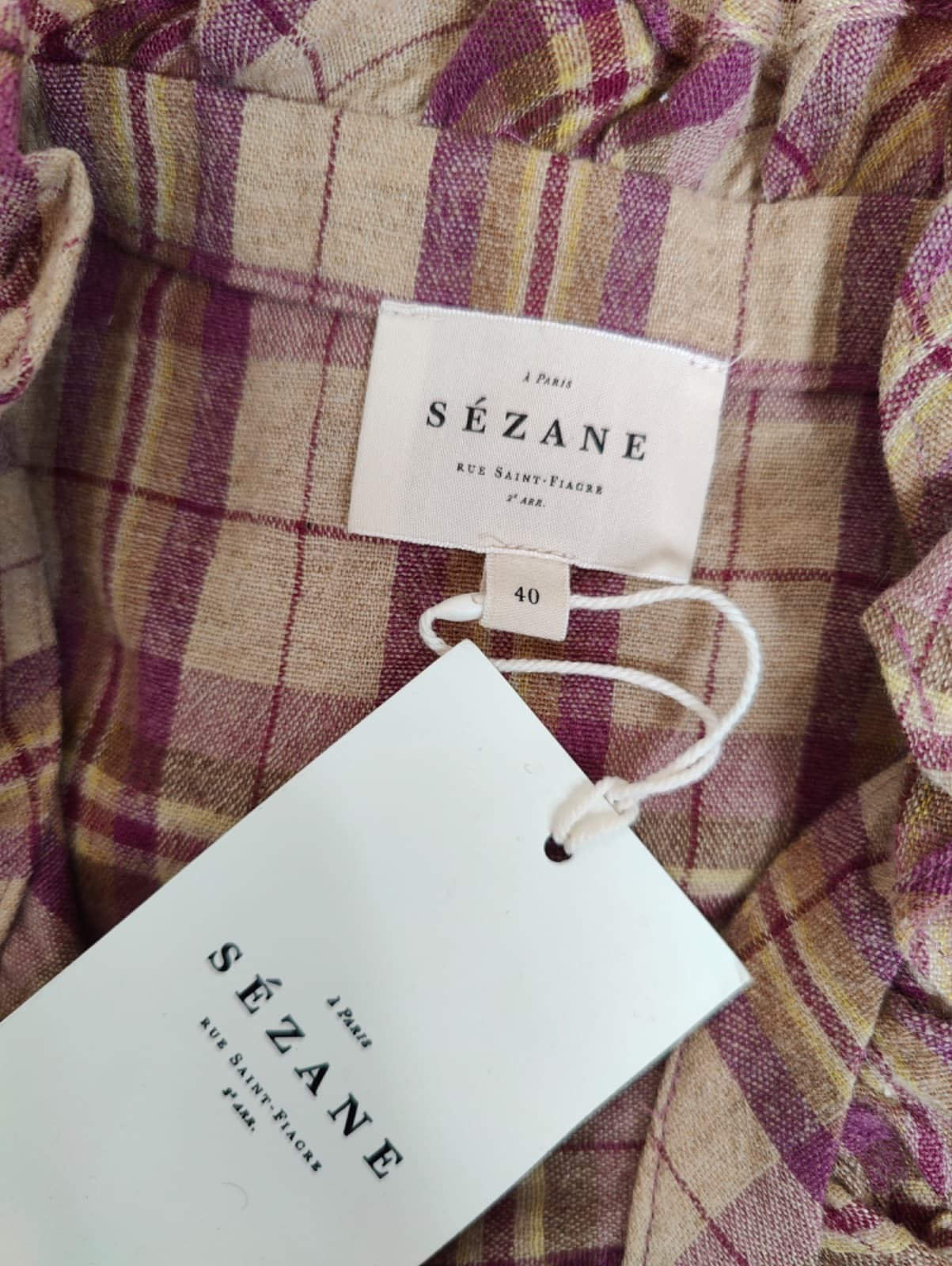 Chemise Sézane à carreaux tartan – Taille 40 — photo 5