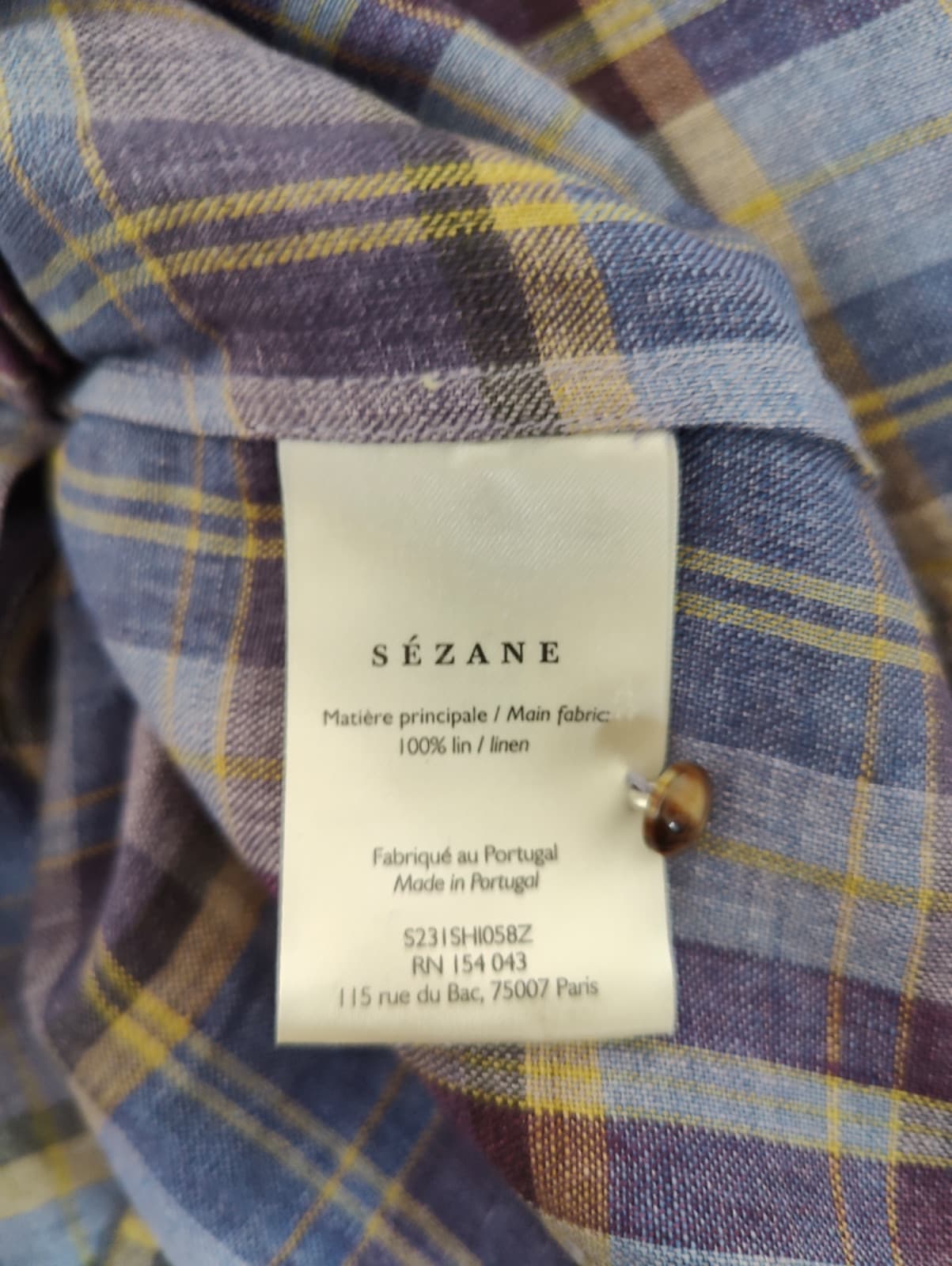 Chemise Sézane à carreaux bleus et bordeaux – Taille 40 — photo 6