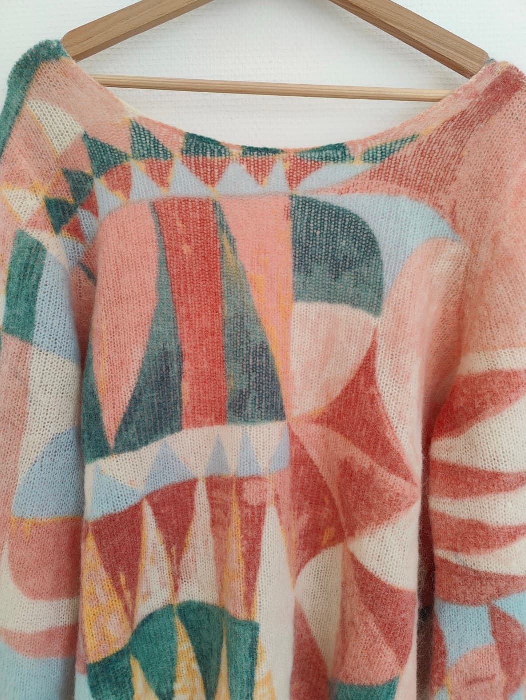 Pull Sézane en mohair à motif géométrique – Taille XXXL — photo 2