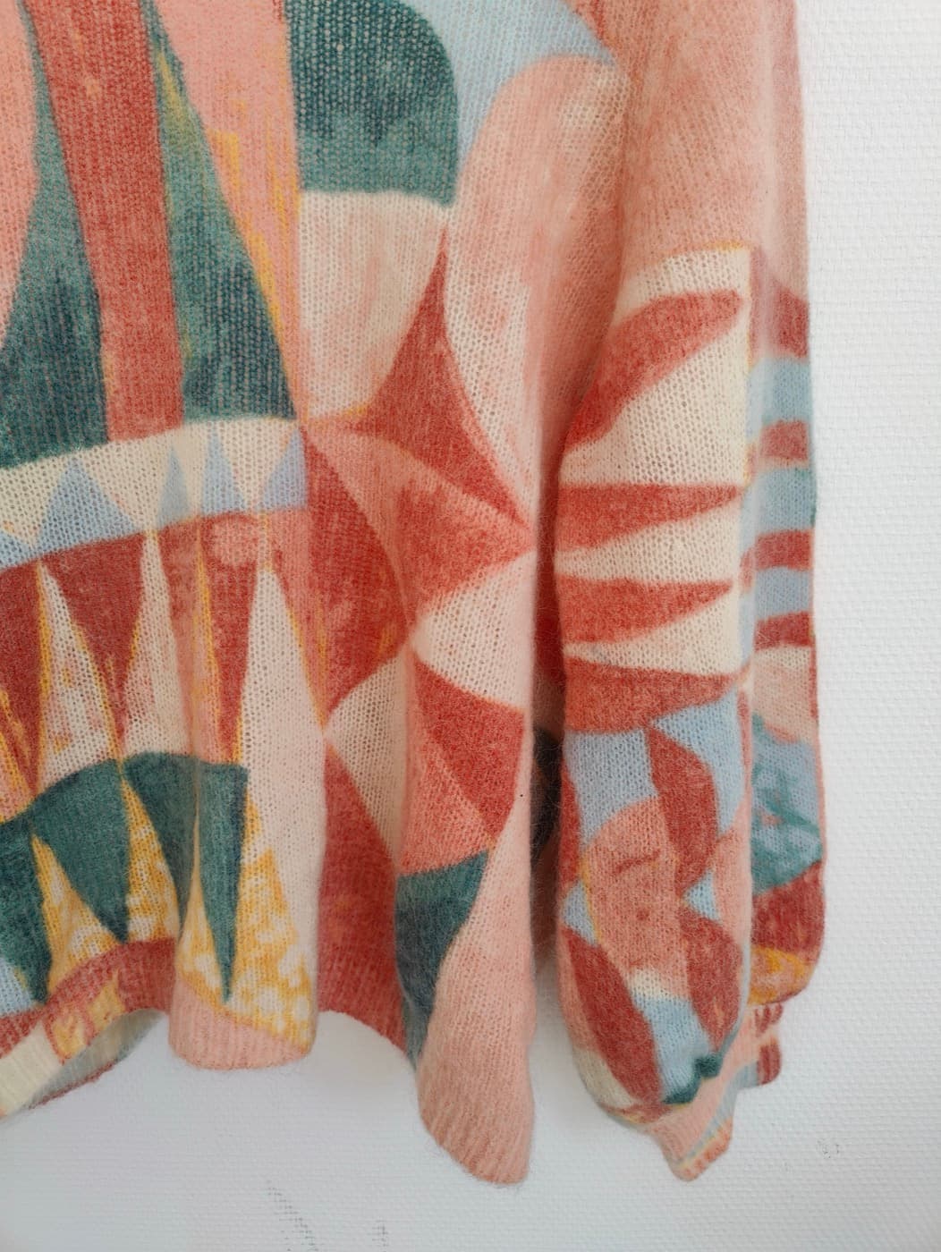 Pull Sézane en mohair à motif géométrique – Taille XXXL — photo 3
