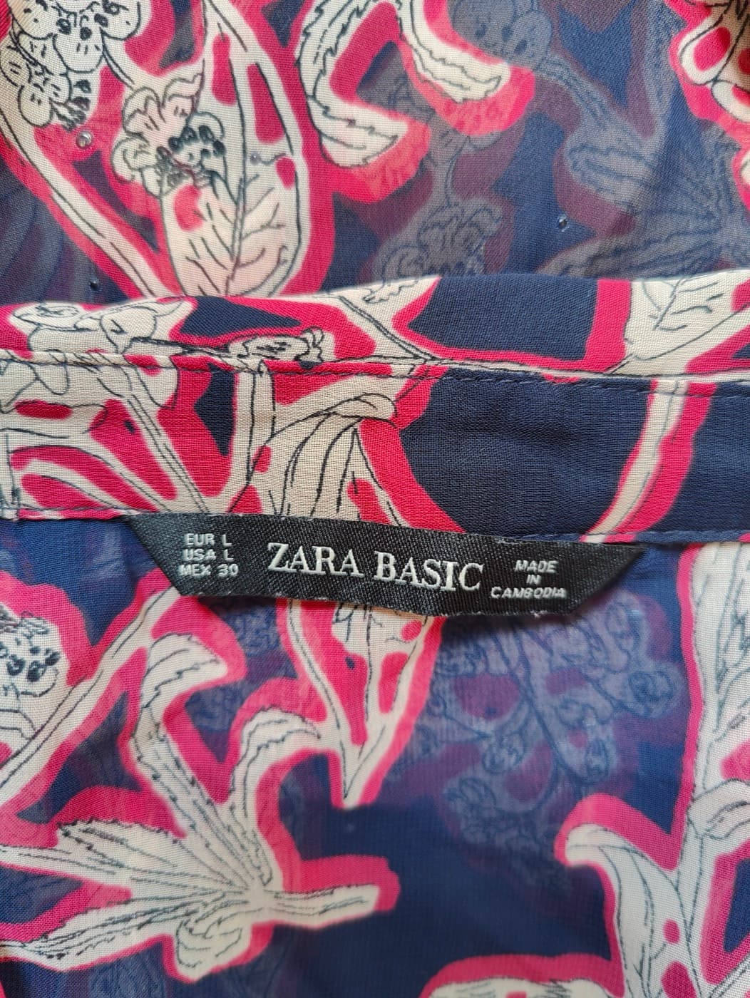 Blouse Zara en voile à imprimé floral – Taille L — photo 5