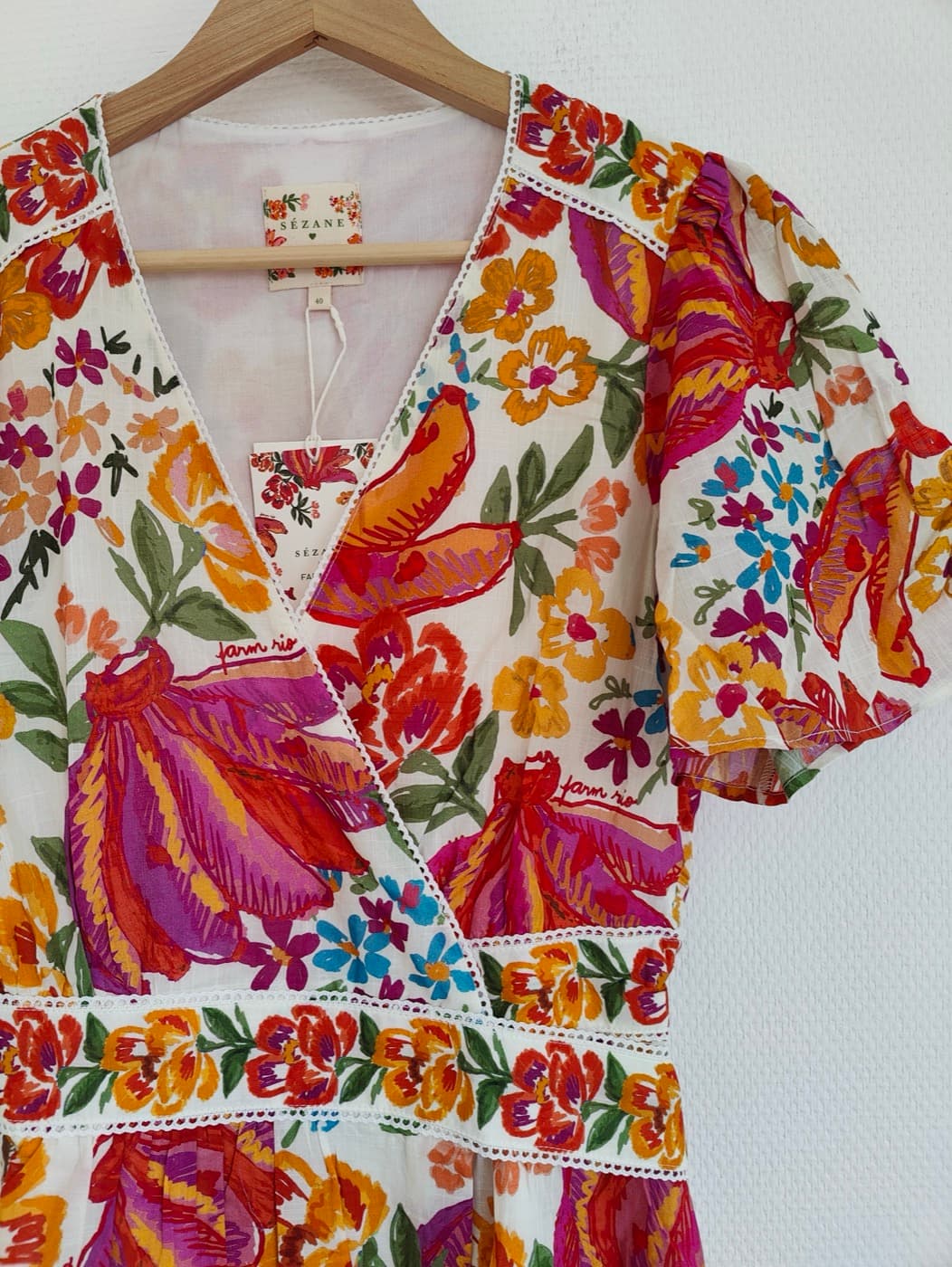 Robe portefeuille Sézane x Farm Rio – Taille 40 — photo 3