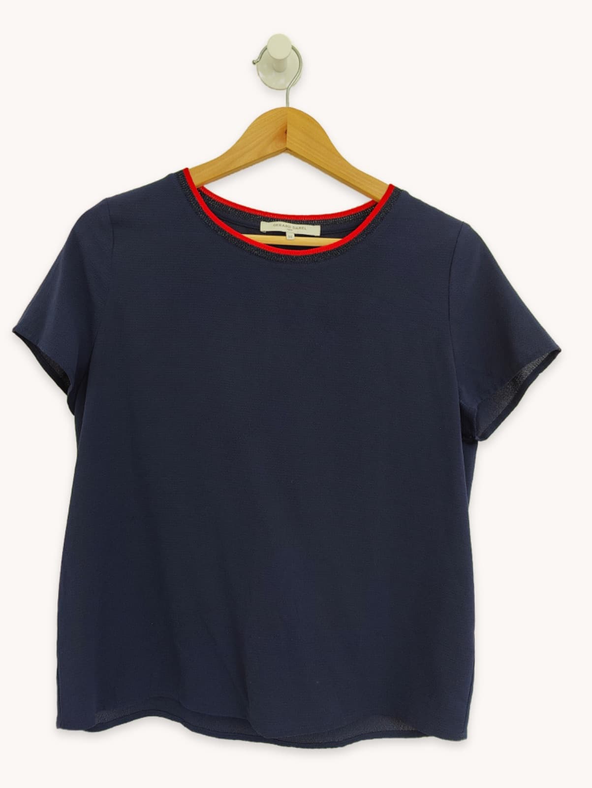 Gerard Darel blouse in marineblauw tricot – Maat 36