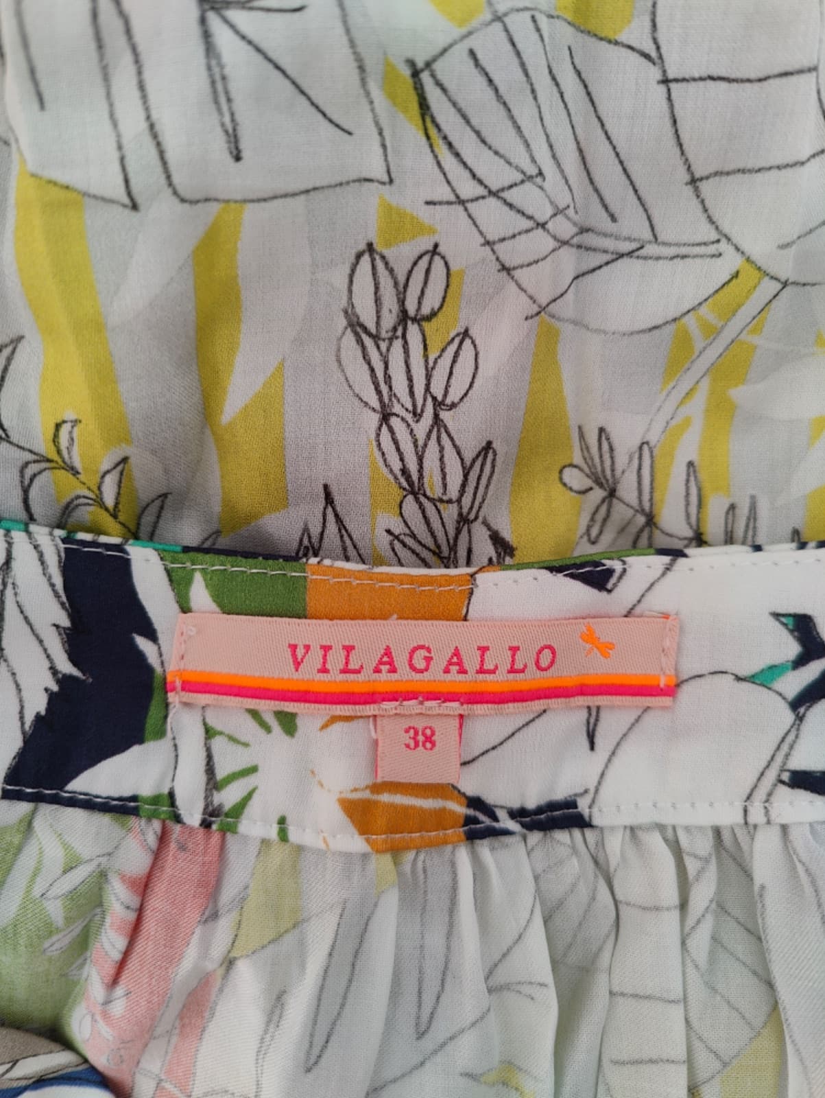 Jupe Vilagallo rayée à feuillage tropical – Taille 38 — photo 5