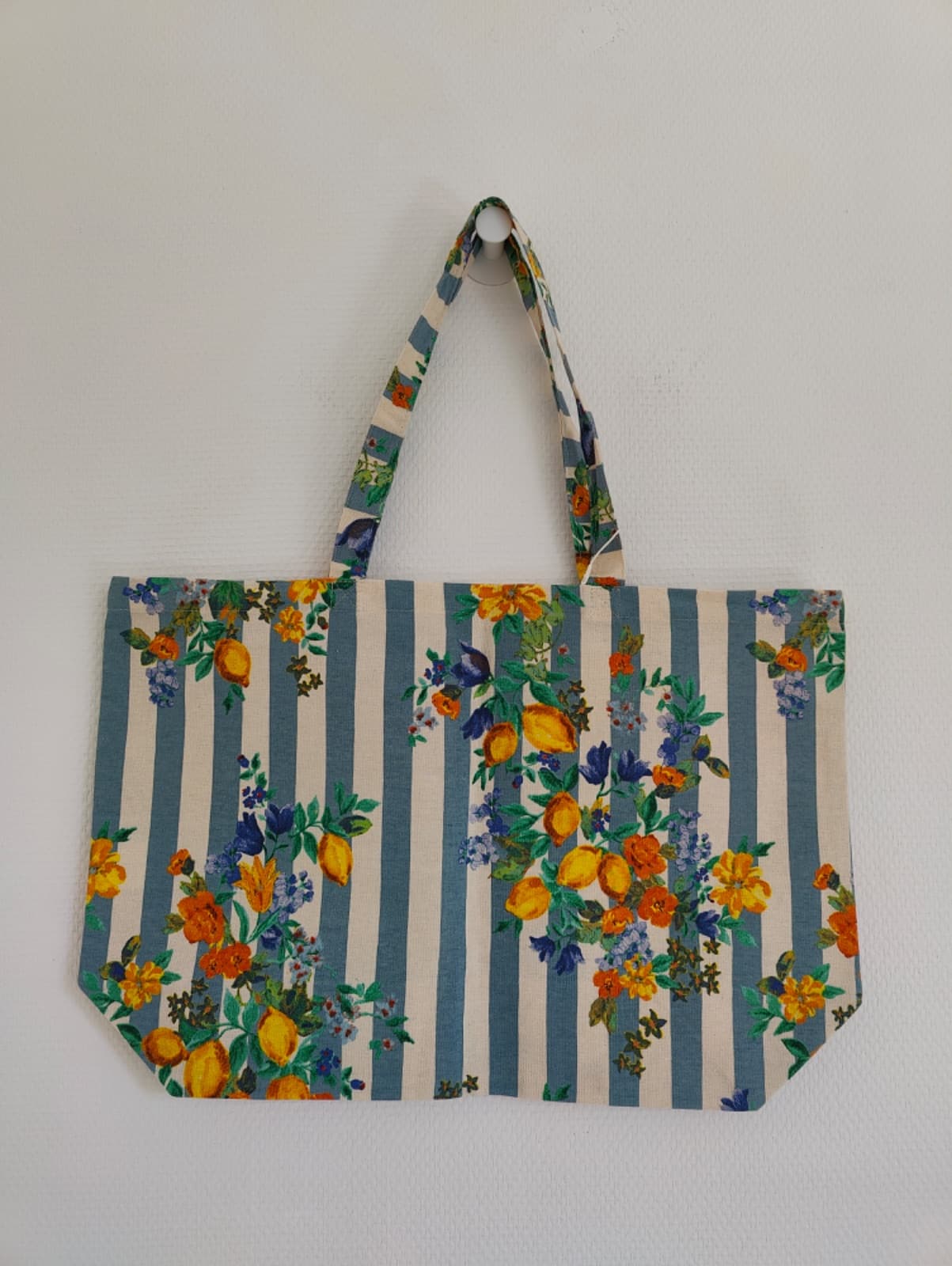 Sac cabas Sézane à rayures et citrons — photo 4