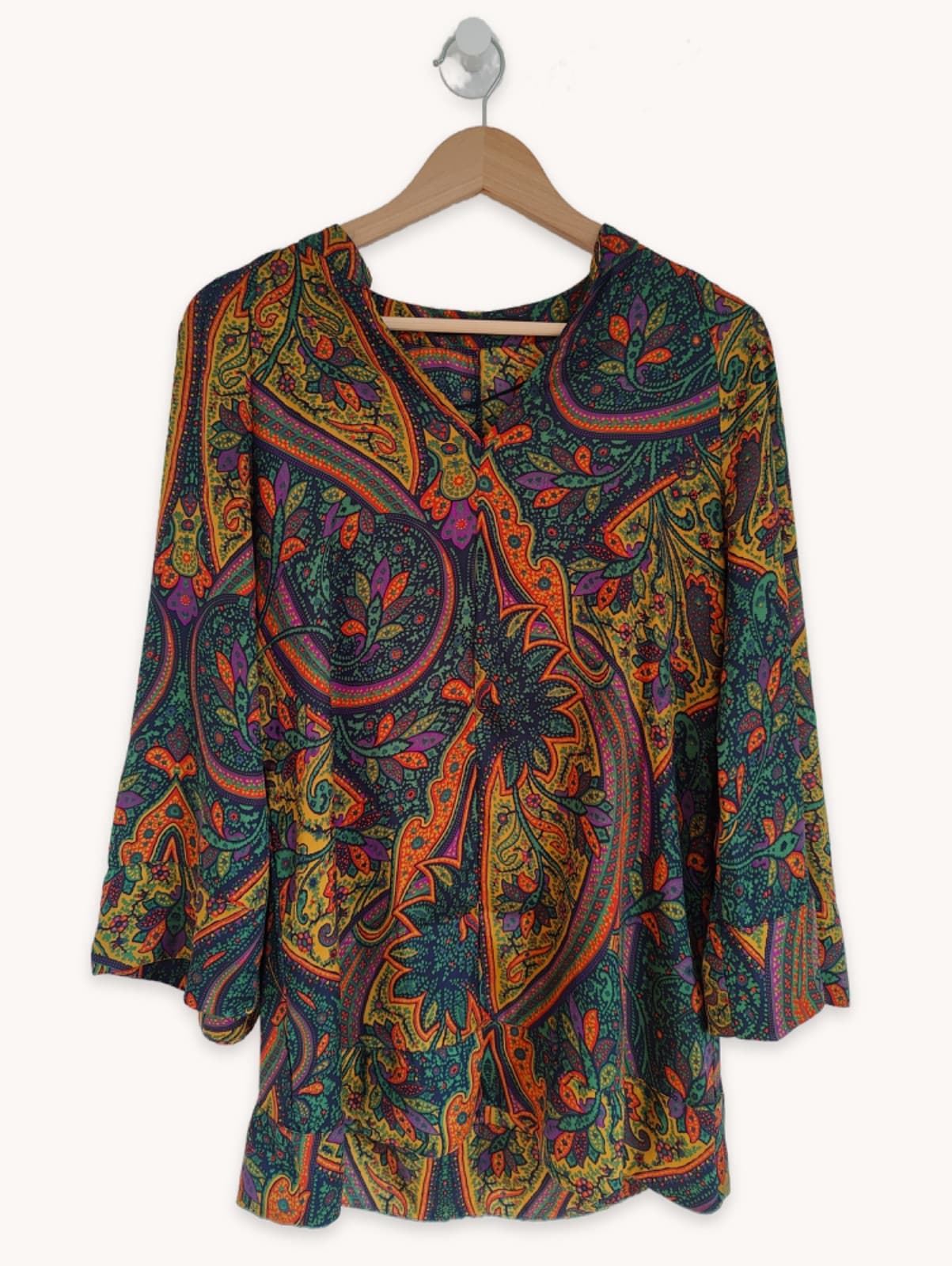 Soepele tuniek met veelkleurig paisleymotief Zara – Maat M